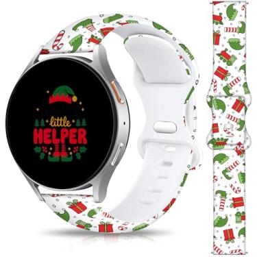 Imagem de Pulseiras de relógio de Natal e Halloween compatíveis com Samsung Galaxy Watch 7 / 6 / 5 / 5 Pro/4 / 4 mm / 4 Classic / 3 / Active 2e 1 de 40 mm, 41 mm, 42 mm, 44 mm, 45 mm e 46 mm, compatível com
