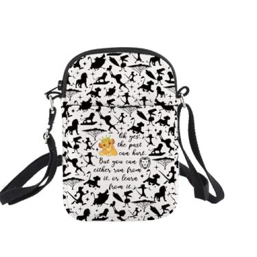Imagem de Bolsa tiracolo de desenho animado leão amante presentes Oh Yes The Past Can Hurt But The Way i See It Cartoon Personagens Bolsa de ombro