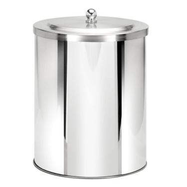 Imagem de Lixeira de Pia com Tampa Sobreposta em Inox 3 Litros Ecobin