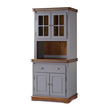 Imagem de Cristaleira Arca e Oratório 4 Portas 1 Gaveta Manchester 2002 Linz Móveis - Cinza/Imbuia