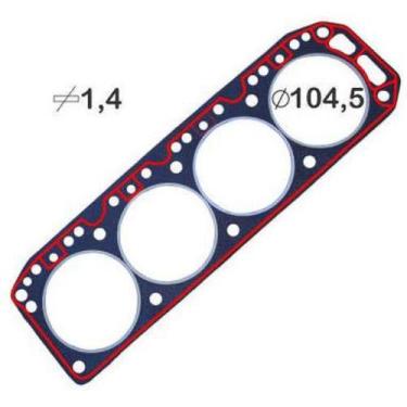 Imagem de Junta do cabeçote Chevrolet A-10 1980 a 1988 BASTOS 121505PK