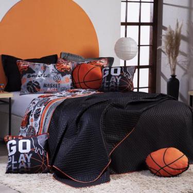 Imagem de Kit Cobre Leito Basquete Dupla Face c/ Almofadas Queen 07 Peças - DOUR