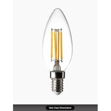 Imagem de Lampada Filamento Led Pix Vela 4w 2400k E14 Dimmer. 220v - Pix ilumina