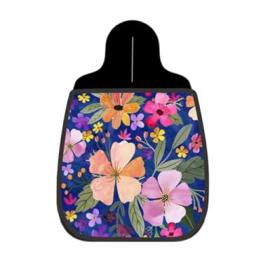 Imagem de Lixeira De Carro Organizador Lixinhocar Buquê Aquarela Azul Marinho