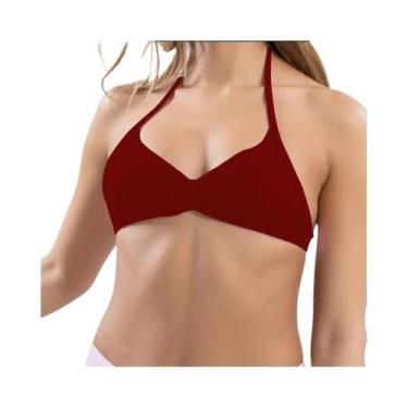 Imagem de Top De Sutiã Halter Com Suporte Alto Para Mulheres, Alças Finas, Sem C