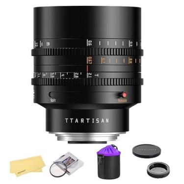 Imagem de Lente cine de quadro completo TTARTISAN 85mm T2.1 para montagem Canon RF - lente de vídeo manual Bokeh dupla, compatível com Canon EOS R5 R6 R8 R3 R5C