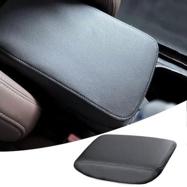 Imagem de ciizssria Capa para console central 2024 2025 Subaru Outback Legacy Protetor de tampa de apoio de braço de couro 2023 2022 2021 2020, para Subaru Outback Legacy Accessories 2025 2024 (pontos pretos)