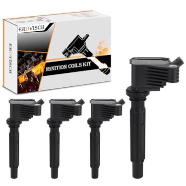 Imagem de Pacotes de bobina de ignição UF839 (conjunto de 4) - Compatível com Alfa Romeo Giulia Stelvio Jeep Cherokee Wrangler Grand Cherokee Compass - 2.0L L4 Engine - Substitui OEM 68211953AA 50050430 GN10955
