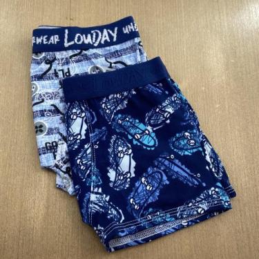 Imagem de Cueca Boxer Infantil Romantic Estampada Cor:Azul Marinho/EstampVarTama