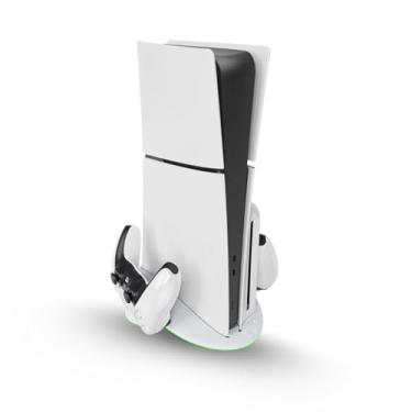 Imagem de Estacao de Carregamento Cooler de Resfriamento RGB para PS5 Slim - Carregador Controle Compatível com Console PS5