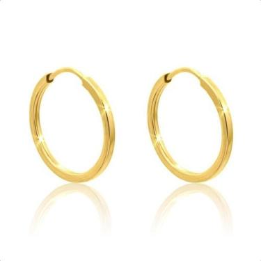 Imagem de Brinco Argola Ouro 18k Infantil 2º Furo 10mm - SofistGold Joias