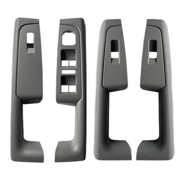 Imagem de Compatível com skoda superb 2008 2009 2010 2011 2012 2013 maçaneta da porta braço quadro interruptor painel de controle guarnição(A set of gray 4 pc)