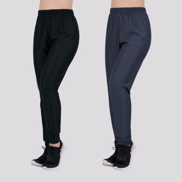 Imagem de Kit de 2 Calças Area Play Feminina Cinza e Preta-Feminino