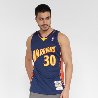 Imagem de Regata Golden State Warriors Stephen Curry Mitchell & Ness Road Masculina-Masculino