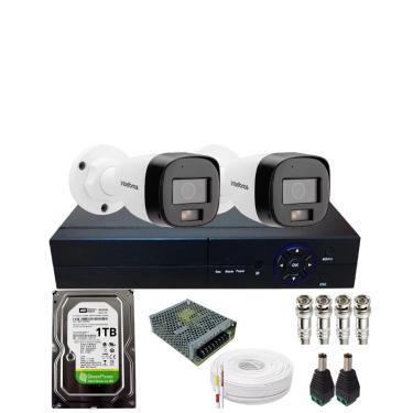 Imagem de Kit 2 Câmeras Intelbras Vhd 3220b Fc+ Audio  Dvr 04ch C/Hd Já Instalado