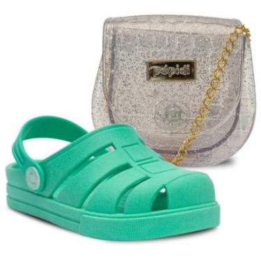 Imagem de Kit Infantil Pópidi Bolsa + Sandalia Babuche Leve Menina-Feminino