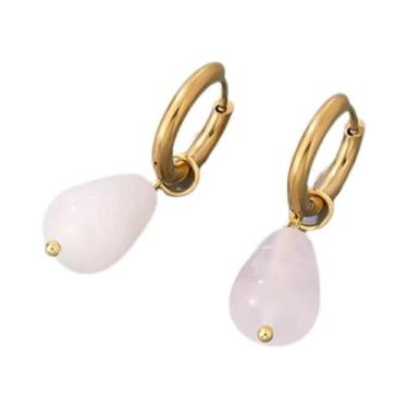 Imagem de Brincos De Cristal Artesanais Para Mulheres Com Pedra Natural De Avent