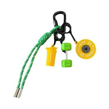 Imagem de Chaveiro De Anilhas De Halteres Destacáveis Com Fivela Em D, Pingente 