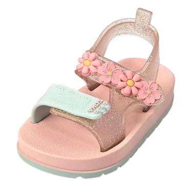 Imagem de Sandalia Infantil Menina Confortavel Tira Flores Zaxynina