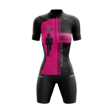 Imagem de Conjunto Ciclismo Feminino Camisa Manga Curta e Bermuda GEL BIKE  - TR