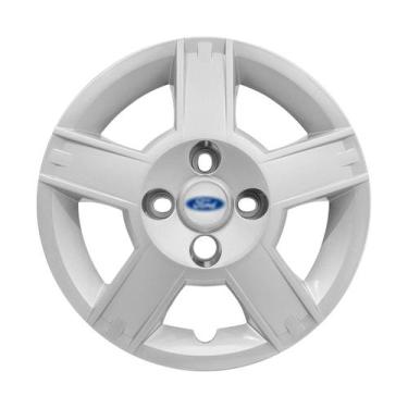 Imagem de Calota Aro 14 Fiesta Hatch Sedan 2008/2010 prata emblem - GFM/GRID