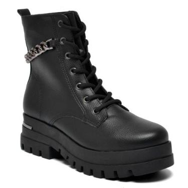 Imagem de Coturno com Corrente Feminino Via Marte 007-009-01, Preto, 39