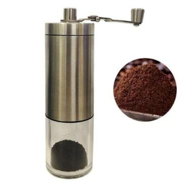 Imagem de Moedor de Café Manual em Inox e Cerâmica Portátil Moe Grãos - UNHOME