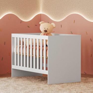 Imagem de Berço com Regulagem de Altura 100% MDF Soft Americano Branco - Tigus B