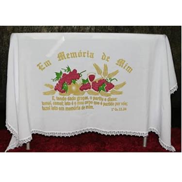 Imagem de Toalha Forro De Decoração Para Santa Ceia Branca