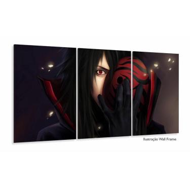 Imagem de Quadro Decorativo Uchiha Madara Naruto Em Tecido 3 Peças m