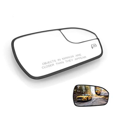 Imagem de Vidro espelhado aquecido elétrico do lado direito do passageiro compatível com Ford Fusion 2013-2020, vidro do espelho convexo aquecido com passagem direita com suporte traseiro substitui # DS7Z17K707B