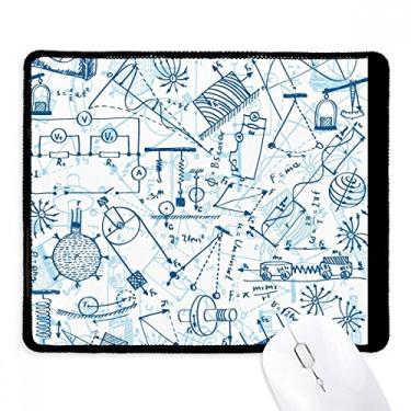 Imagem de Mouse pad azul físico mecânico eletromagnético com borda costurada, tapete de borracha para jogos