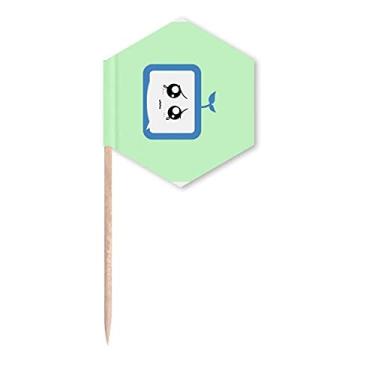 Imagem de Saplings Injustice Bandeira de palito de dente pequena com rosto de TV original e palitos de cupcake, festa comemoração