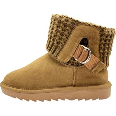 Imagem de ZEYIwearable Bota de neve feminina Onyx Genuine Sheepskin Surface, Castanho, 10