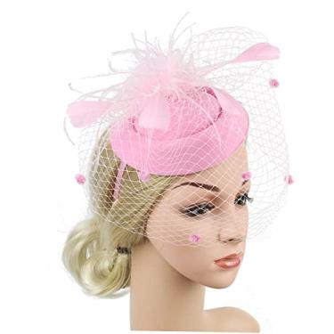 Imagem de Fascinadores pretos para mulheres, faixa de cabeça, fascinadores vintage, acessórios de cabelo para mulheres, casamento, domingo à tarde, chapéu infantil, chapéu fascinator, cartola de chá, boinas bra