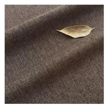 Imagem de Costura e Tecido Tecido Macio De Algodão E Linho De 1 A 3 Jardas, Tecido De Costura De Cor Sólida Para Móveis Estofados, Material De Pano Para Almofadas De Sofá E Toalhas De Mesa (Color : Coffee, Si