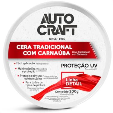 Imagem de Cera Tradicional Com Carnaúba Autocraft Proteção Uv Pasta 200G