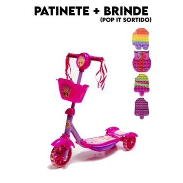 Imagem de Patinete Belinda Com Musica + Presente Pop It - DM Toys