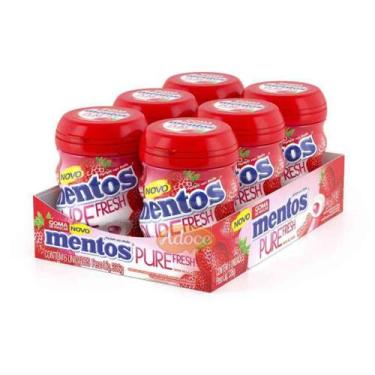 Imagem de Chicle mentos pure fresh 6ptx56g perfetti, MORANGO