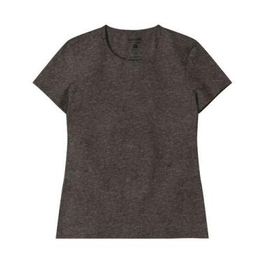 Imagem de Blusa Feminina Básica Cotton Light Malwee Ref. 04500, Cinza escuro, GG