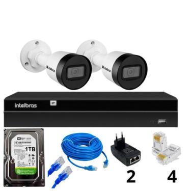 Imagem de Kit Intelbras 2 câmeras IP Vipc 1230B  NVD 1404 C/HD 1TB