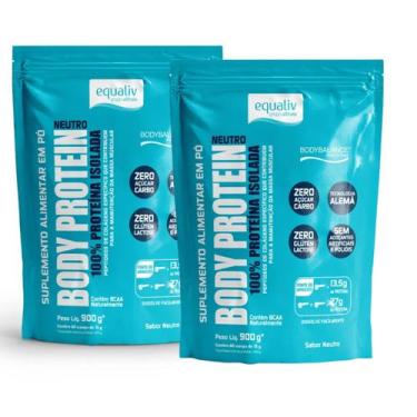 Imagem de Kit 2 Body Protein Proteína Isolada Colágeno Hidrolisado Pouch 900g Eq