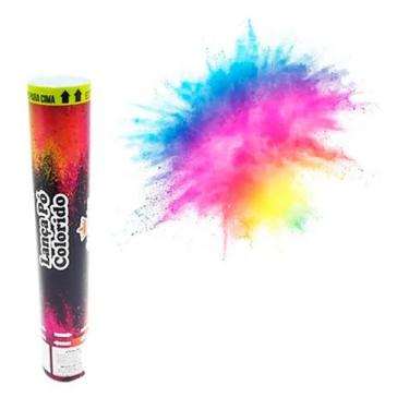 Imagem de Lança Confetes Pó Colorido Laranja - 1 unidade - Silver Festas - Rizzo
