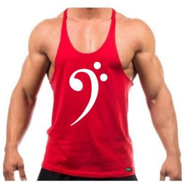 Imagem de Camiseta Regata Cavada Masculino Academia Treino Musculação Personaliz