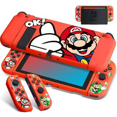 Imagem de Xcitifun Capa protetora compatível com Nintendo Switch 2017 TPU para meninas, meninos, crianças, desenho animado fofo personagem Kawaii, capa de interruptor compatível com Nintendo Switch – Polegar