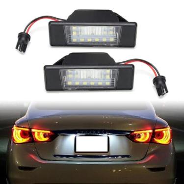 Imagem de JKAPCYJFHF Conjunto de luz de placa de licença LED para Nissan Juke Primera Rogue Versa X-Trail-