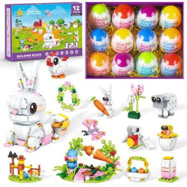 Imagem de Conjunto de brinquedos de construção Wisdom Castle Easter Bunny com co