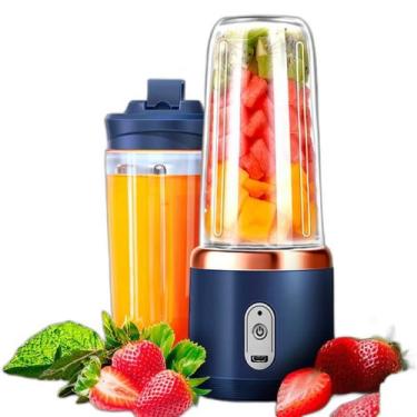 Imagem de Liquidificador Usb 400Ml Mini Potente Para Frutas E Sucos - Portatil