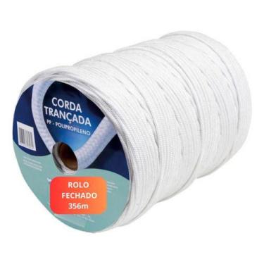 Imagem de Corda Pp Trançada Virgem Seda 5mm Multiuso Resistente Forte Amarração 
