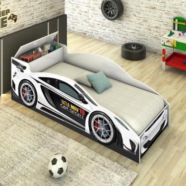 Imagem de Cama Juvenil Carro Mini Cama Infantil Adesivada Carro - Caselli Store,